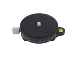 Base Giratória Panorâmica Para Câmera 60mm Alumínio Cnc Oxidado 1/4 3/8 Fios Cabeça Tripé 360 Graus