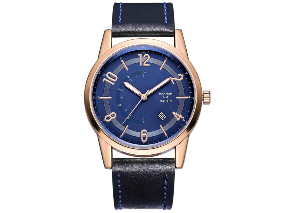 Relógio masculino Hannah Martin, à prova d'água, moderno e com pulseira ajustável (7011fl)