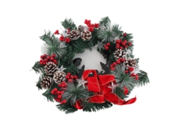 Guirlanda de Natal com Cerejas 40x40cm S/MARCA
