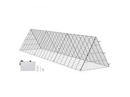 Túnel Exterior Portátil Para Galinhas, Patos E Coelhos 300x71x61,5cm Com Estrutura Reforçada Tekmaquinas
