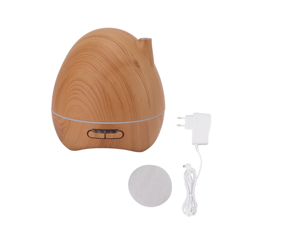 Humidificador aromático com luzes LED 7 cores tanque 300ml silencioso plug EU