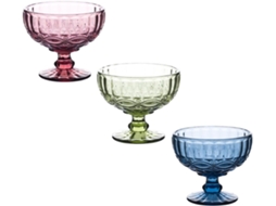 Taças de Sobremesa, Tigelas Decorativas e Seguras para Sorvete, Conjunto 3 com Estampa Floral, CHABERLU