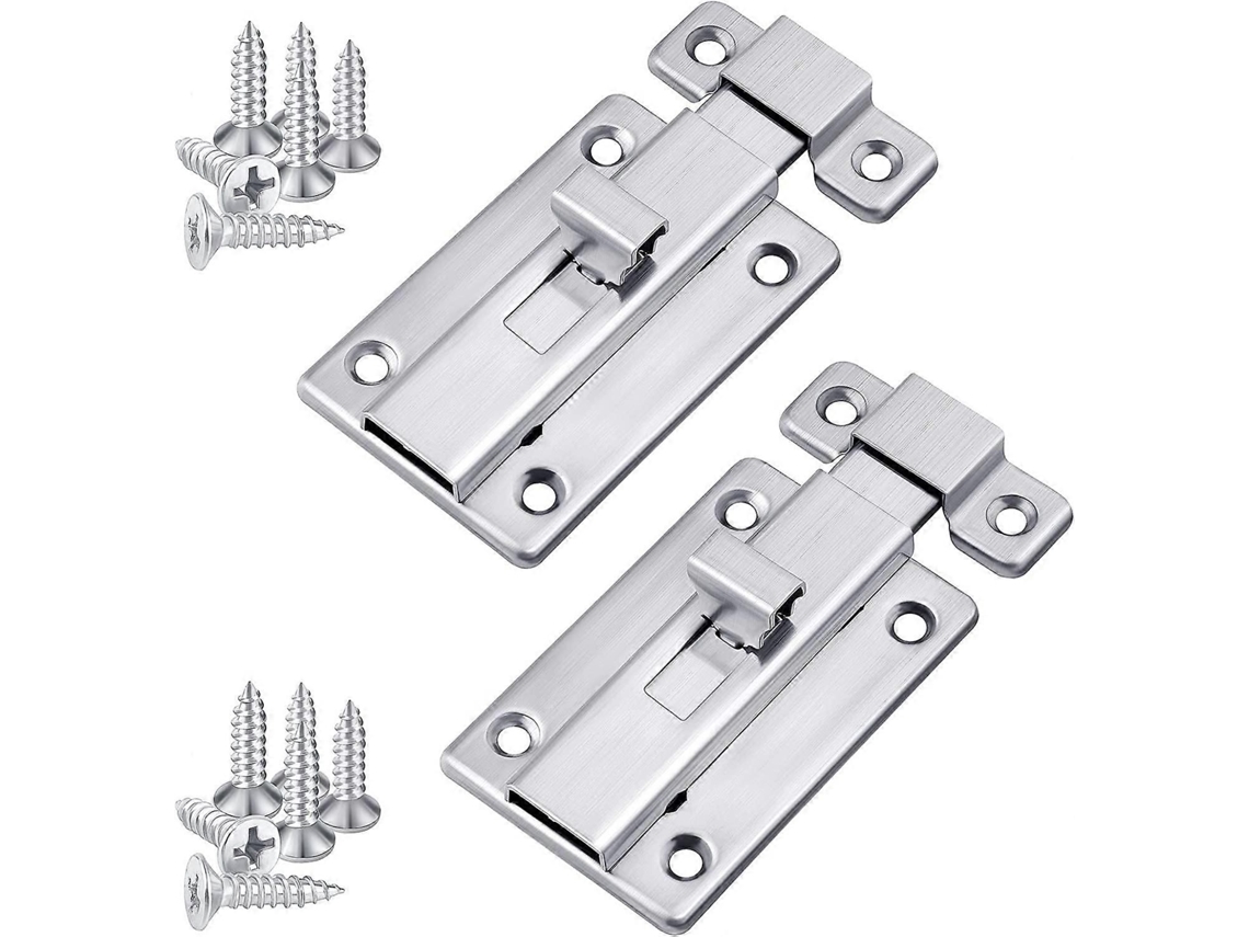 Pacote Com 2 Trincos De Porta Em Aço Inoxidável, 2 Polegadas