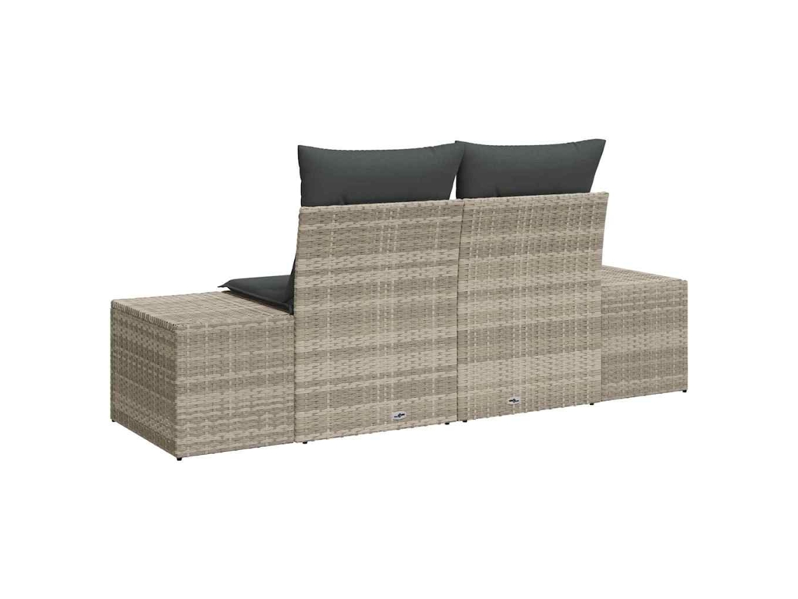 Maison Exclusive - Sofá De Jardim Com Almofada Cinzeto 184 X 62 X 69 Cm Vime Pe