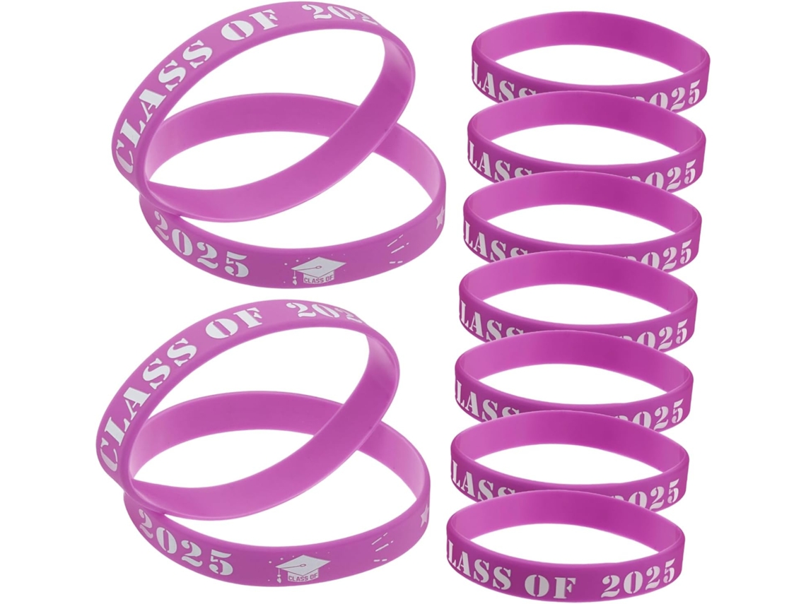 Conjunto de 20 pulseiras Formatura para Turmas, acessórios para festas de professores, pulseiras comemorativas.