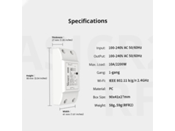 Smart Switch Sonoff RF Controle Remoto WiFi EOOCOO