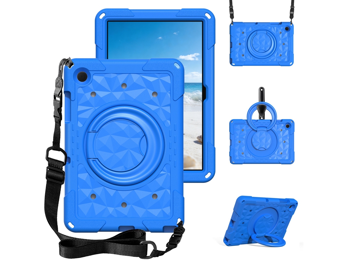 Tressino Capa Tablet Para Samsung Galaxy Tab A11 Plus 11 Polegadas (2025) Resistente A Quedas Com Suporte Giratório De 360 ​​graus, Azul