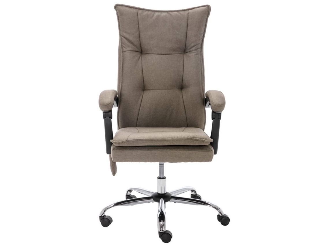 Cadeira de Escritório com Função de Massagem Tecido Cinza Acastanhado MAISON EXCLUSIVE