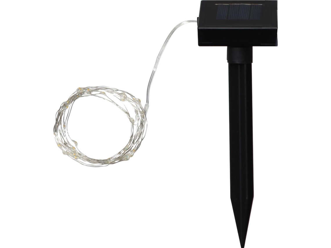 Cordão de Luz Solar Dupla Função com 7 Metros e 50 Leds Tom Quente