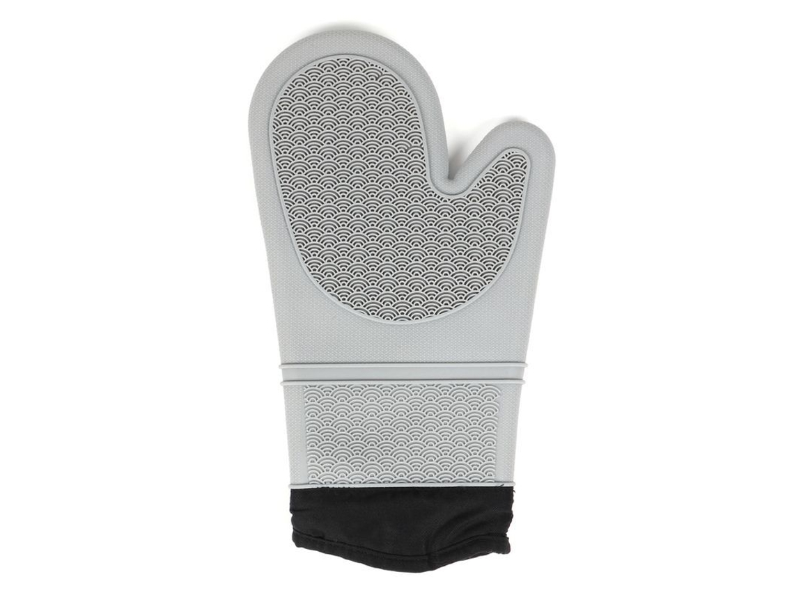 2026 luvas de Forno de Silicone e Algodão Grosso, Anti queimaduras, Impermeáveis, Resistentes a Altas Temperaturas, Cinza