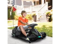 Kart Électrique Pour Enfant 12v, Karting Enfant, Vitesse Réglable 3-8 Km/h, Mode De Dérive, 90 X 53 X 99 Cm, Noir