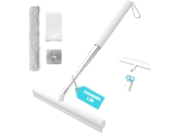 Raspador De Chuveiro Retrátil, Com Suporte, Branco, 120cm