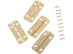 Dobradiças De Metal Para Portas Dobráveis Armários, Douradas, 37 Mm X