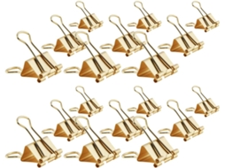 Clipes de papel Beavorty dourados mistos 19 25 32 mm, pacote com 42 clipes metálicos para artigos de papelaria.
