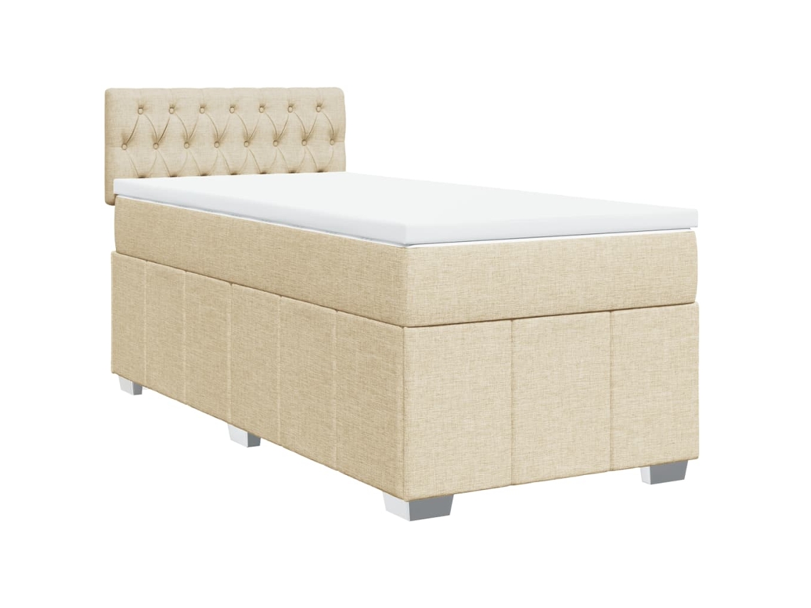 Box Spring Bed, Box Spring Beds Vidaxl Creme Tecido (80 X 200 Cm)