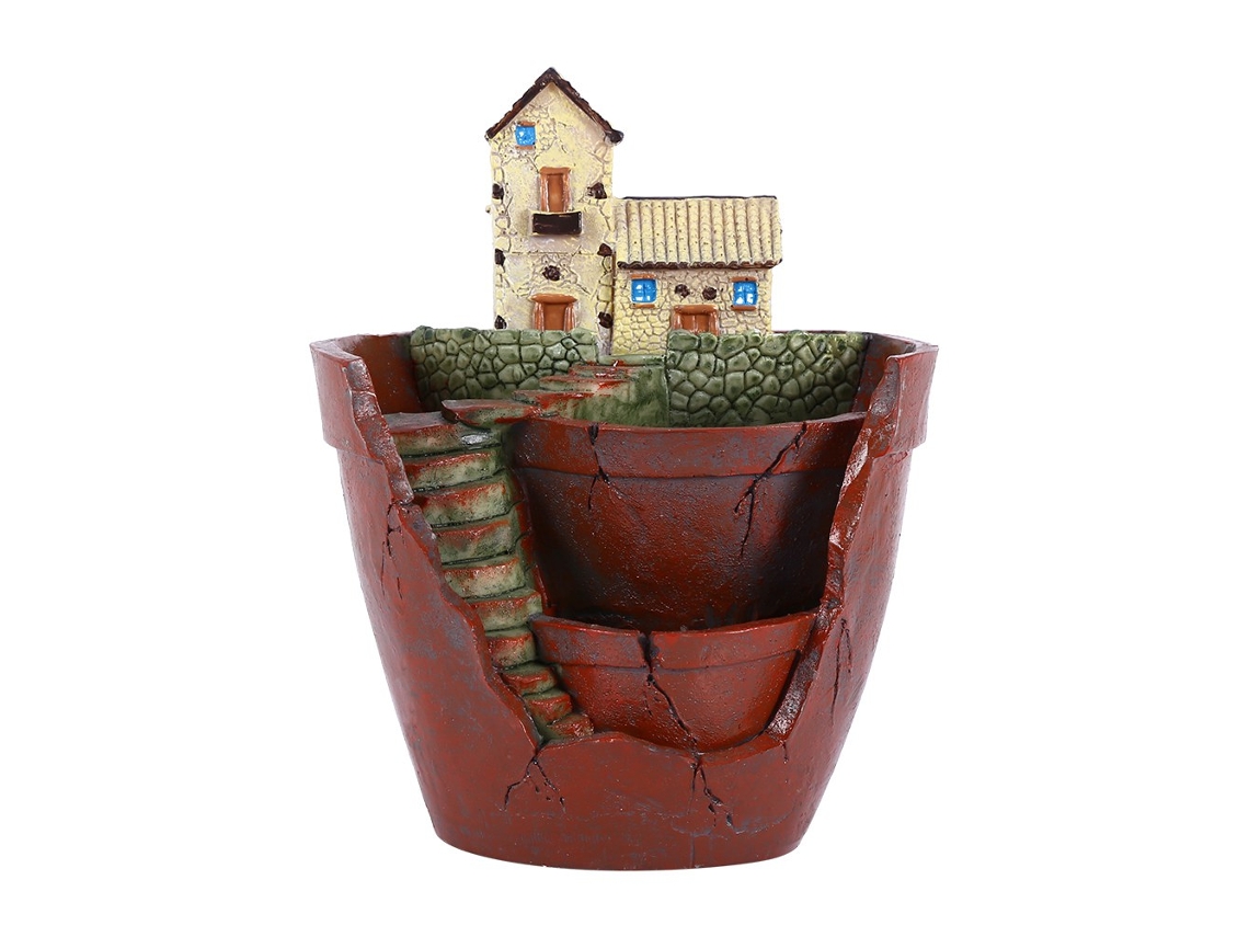 Vaso de resina Primerox para jardim suspenso para suculentas bonsai decoração casa jardim