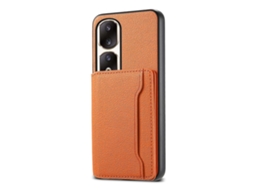 Capa Para Celular Honor 90 Pro Com Textura De Bezerro, Design De Bolsa Para Cartões E Cobertura Total.