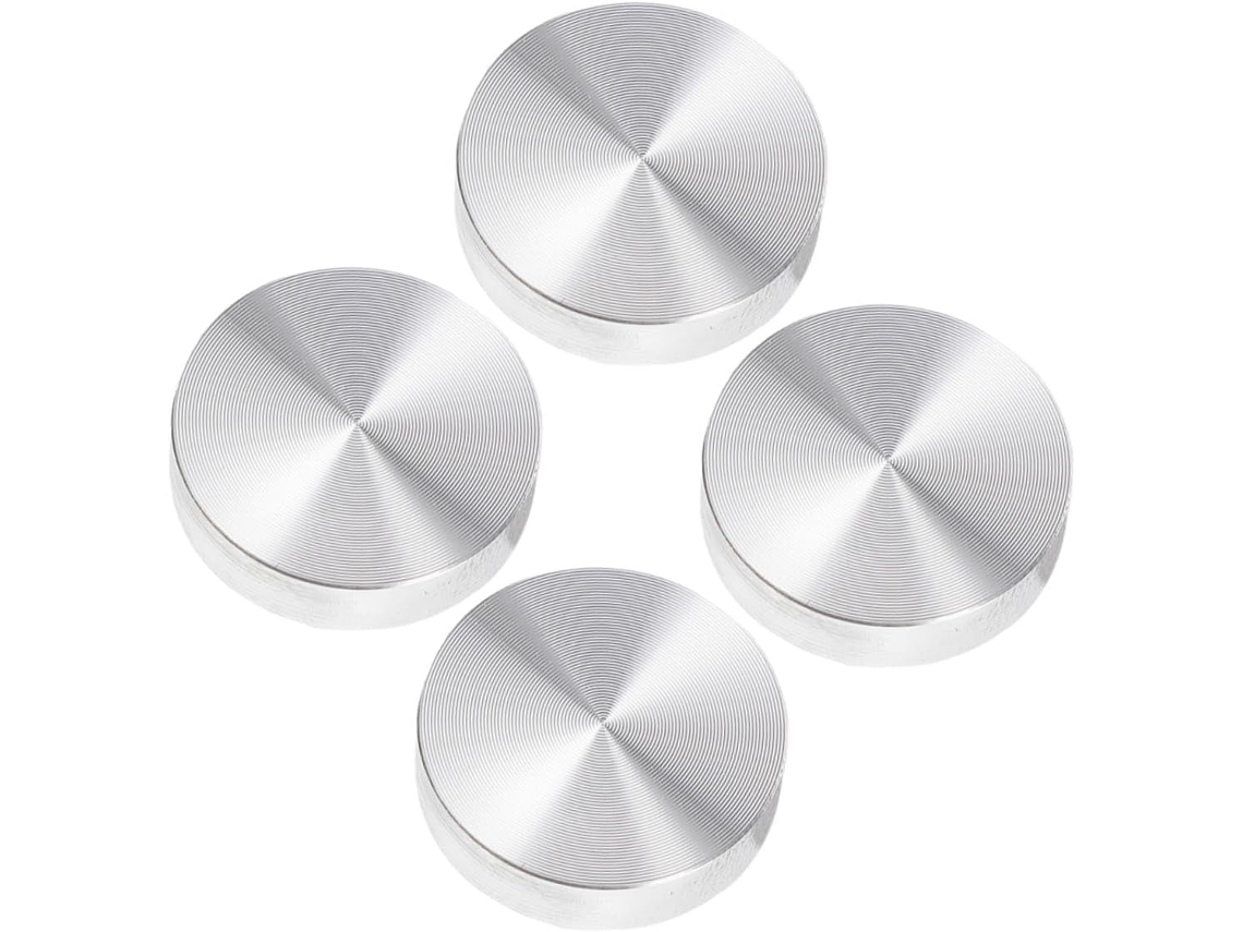 Adaptador Circular De Metal Callaron Para Mesa Jantar Com Tampo Vidro, Conjunto De 4 Peças Em Liga Alumínio, Fácil De