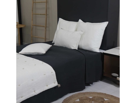 Colcha de Cama Favo de Mel Cinza Antracite 240X260 Cm SUD ETOFFE