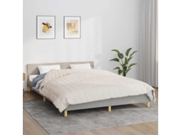Vidaxl Manta Pesada 9 Kg 200x225 Cm Tecido Creme-claro
