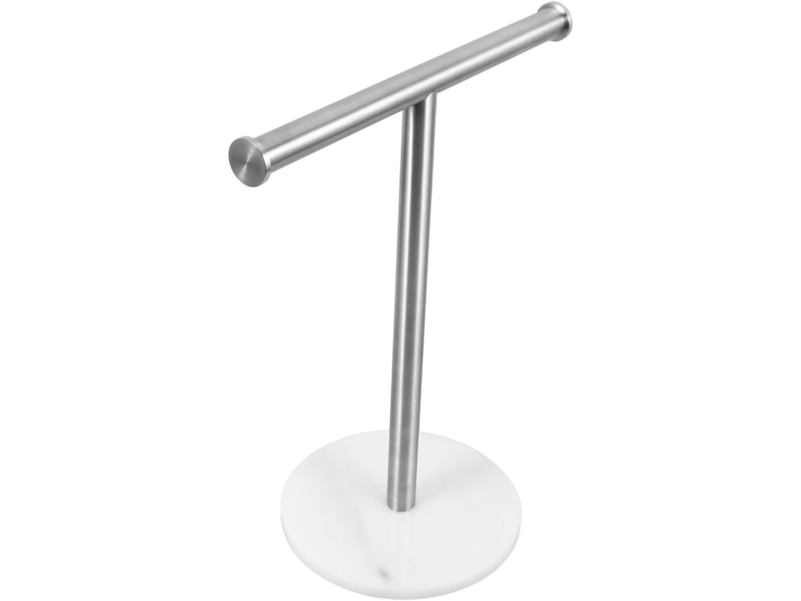 Suporte De Toalha Balcão Unomor, Estilo T, Em Aço Inoxidável Com Base De Mármore, Suporte Robusto Para Banheiro