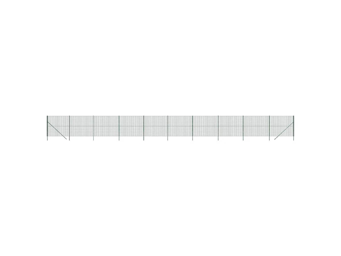 Cerca de malha de arame VIDAXL Verde Aço (2500x140 cm)