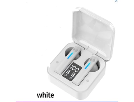 Auriculares Bluetooth True Wireless Bateria sem fio 5.0 Led Exibição em forma de orelha branca