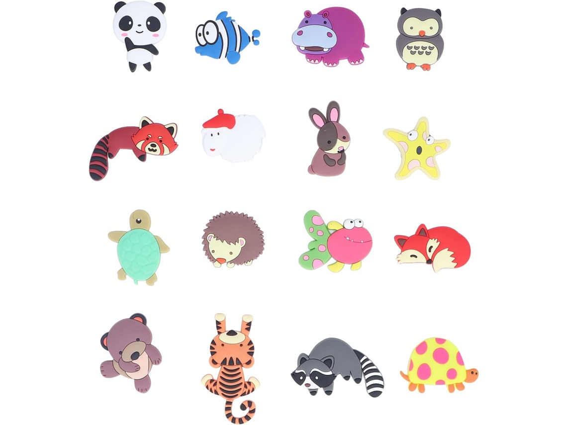 Adesivos 3d De Animais Para Geladeira, 16 Peças, Adesivos Magnéticos