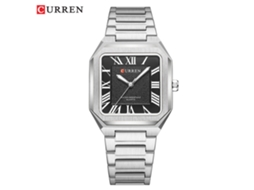 Relógio Masculino Quadrado Minimalista, Pulseira de Aço, Quartzo, Mostrador Grande e Casual. MDUG