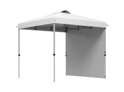 Tenda dobrável ORBITRA COMMERCE 247x247x268cm, parede lateral, altura ajustável, para campismo e festas, branco