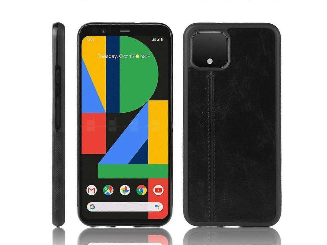 Yuru capa para Google Pixel 4 XL Anti impacto com Padrão de Vaca, Skin Pc + Pu + Tpu, Preto