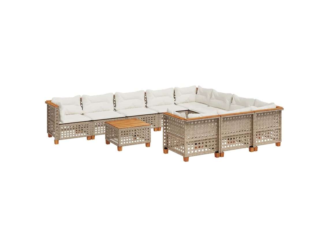 Garden Sofa Set, Garden Sofa Sets Vidaxl Bege Rattan / Vime (n/a)