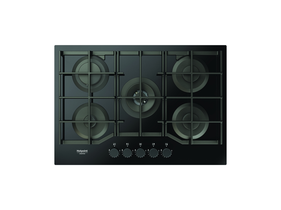 Placa de Gás HOTPOINT HAGS 72F/BK 1 (Gás Natural - 73 cm - Preto)