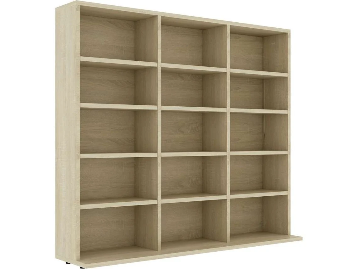 Cd Cabinet, Cd Cabinets Vidaxl Marrom Madeira Processada (100 X 23 X 89.5 Cm)
