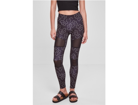 Legging Tamanhos Grandes para Mulheres Urban Classics Tech Mesh Aop (Tam: 5XL)