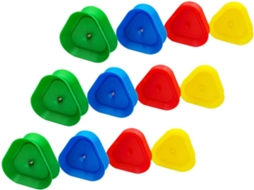 Porta-cartas Triangulares, 12 Peças, Plástico