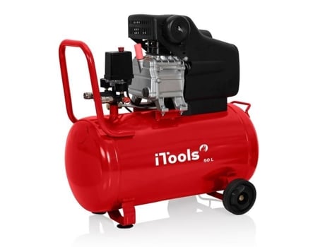 Compressor de Ar de Óleo 50L 8 Bar 115 Psi Silencioso 2Cv 1.5Kw ITOOLS