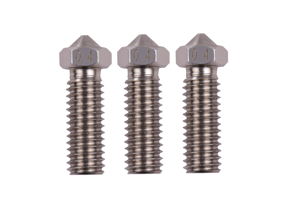 3 bicos extrusor volcano inox M6 0.4mm para impressora 3d, Sidewinder X1, filamento 1.75mm