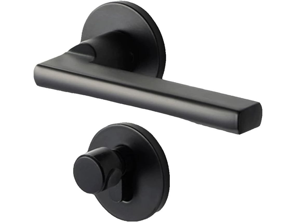 Fechadura De Porta Quarto Dividida 58 Preta