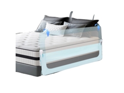 Barreira De Segurança Para Cama, Altura Ajustável 66-83 Cm, Comprimento 176 Cm, Para Espessura De Colchão 5-28 Cm, Design Dobrável, Montagem Lateral