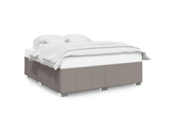 Bed Frame, Bed Frames Vidaxl Cinzento-acastanhado Tecido (180 X 200 Cm)
