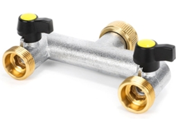 Conector De Mangueira 3/4" Com 2 Válvulas Independentes Para Uso