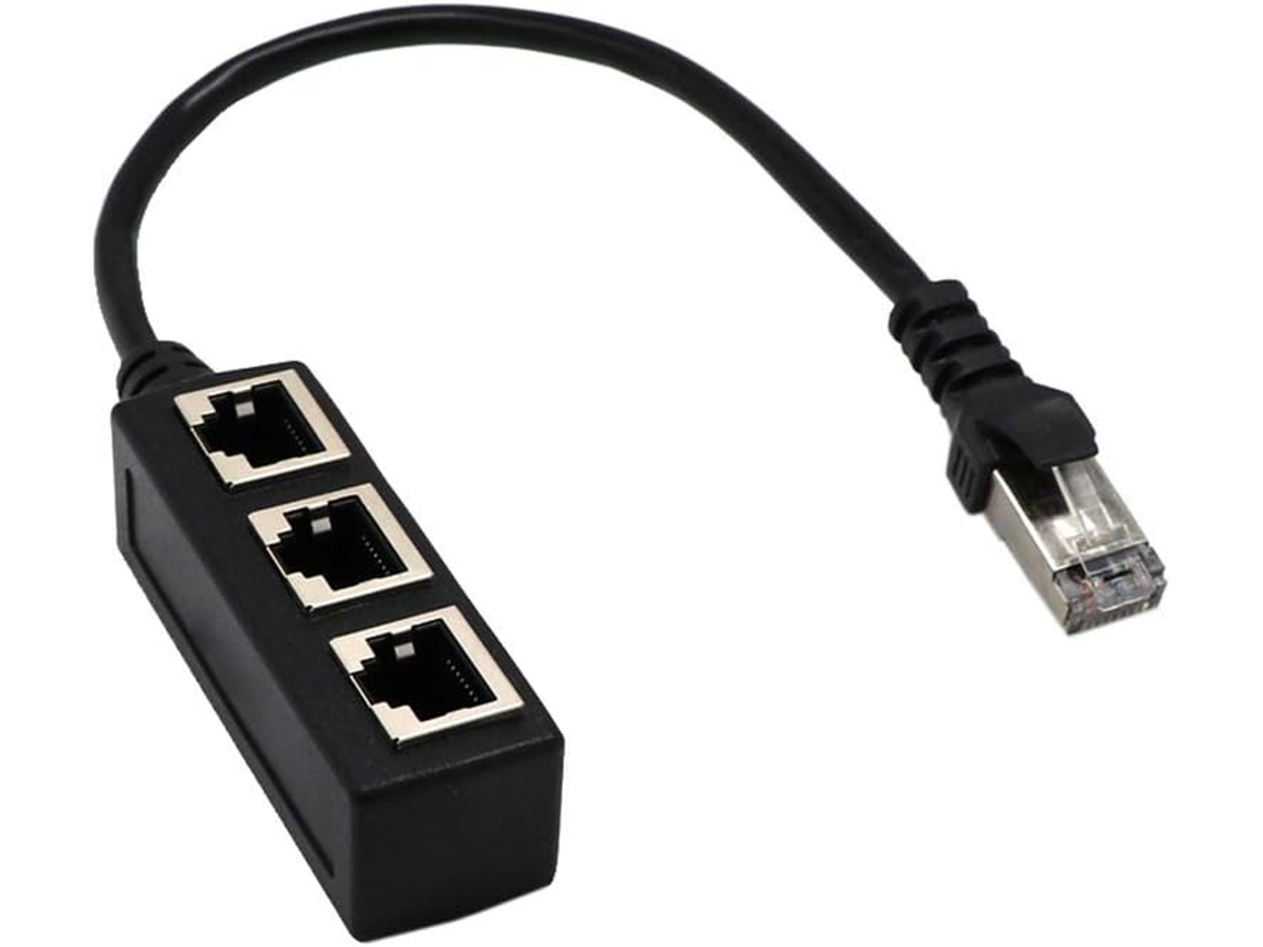 Cabo Divisor Adaptador Ethernet, 1 Para 3 Portas Aquaforge