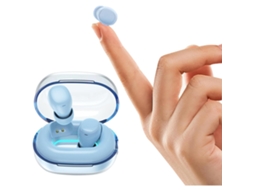 Mini Fones de Ouvido MDUG invisíveis, Bluetooth sem fio, para canais pequenos, azuis