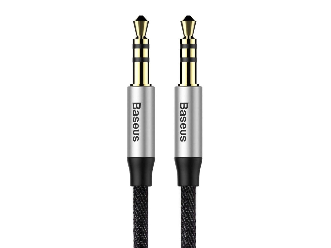 Cabo Auxiliar Baseus M30 De 100 Cm, Prata/ Preto