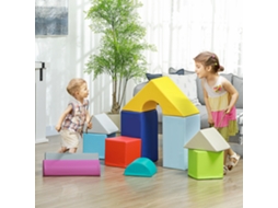 Kit De Blocos Macios Para Crianças De 1 A 3 Anos - 11 Peças Multicoloridas Em Pu E Epe