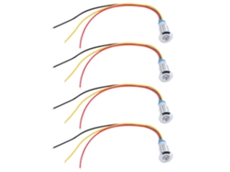 Laxiscreed Sinalizadores Led À Prova D'água, Dual-color, Kit Com 4 Peças E Conexão De Anodo Comum