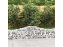 Vidaxl Cestos Gabião Arqueados 7 Pcs 200x50x40/60 Cm Ferro Galvanizado
