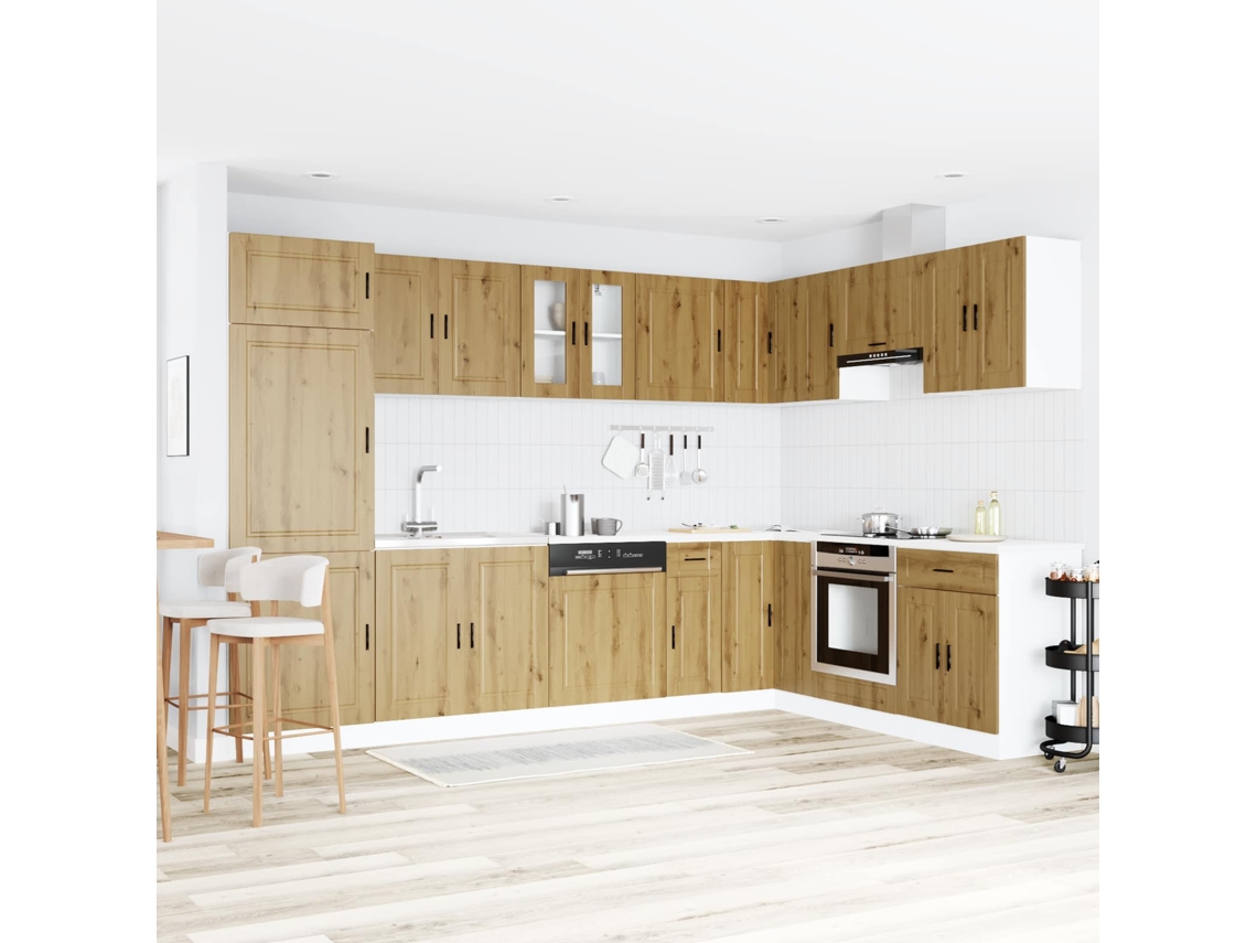 Vidaxl Gabinete Base Para Pia Porto 2 Unid. Castanho 80 X 46 X 81,5 Cm