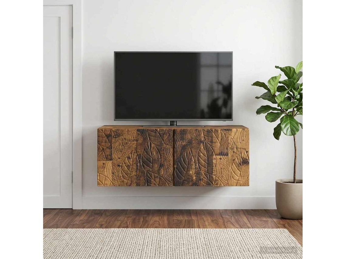 Vidaxl Gabinete De Tv De Parede 59,5 X 41 X 30 Cm Madeira Antiga